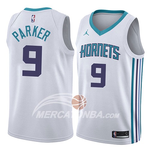 Maglia NBA Charlotte Hornets Tony Parker Association 2018 Bianco